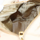 PRADA Hand Bag Nylon Beige Gold Auth 168855A-21