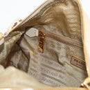 PRADA Hand Bag Nylon Beige Gold Auth 168855A-22