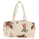 PRADA Hand Bag Nylon Beige Gold Auth 168855A-2