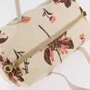 PRADA Hand Bag Nylon Beige Gold Auth 168855A-6