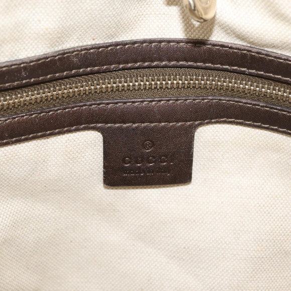 GUCCI GG Canvas Guccissima Bamboo Bag Leather Brown Gold 269956 Auth 168862A