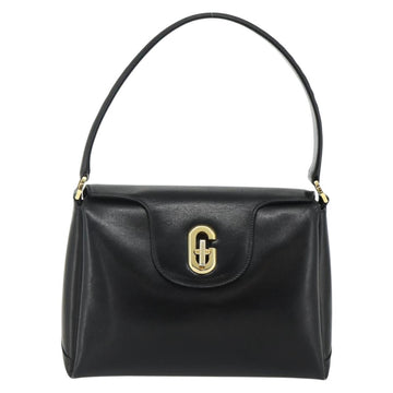 GUCCI Shoulder Bag Leather Black Gold Auth 168865A - 0