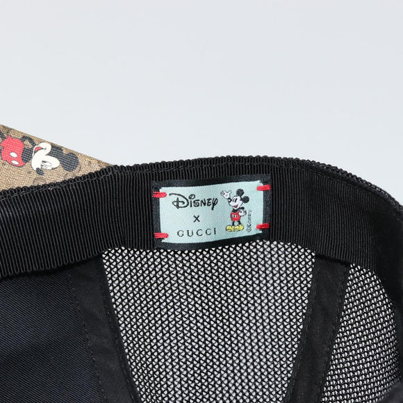 GUCCI Disney Baseballkappe Micro GG Supreme Kappe PVC Beige 602979 Auth 168869A