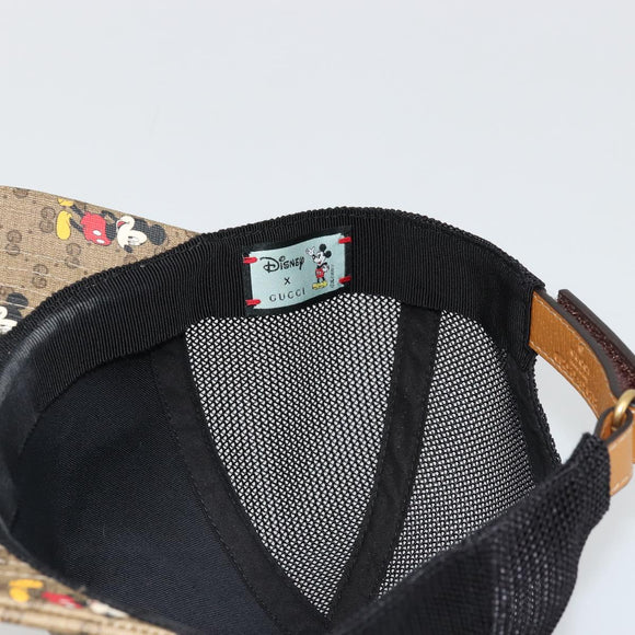 GUCCI Disney Baseballkappe Micro GG Supreme Kappe PVC Beige 602979 Auth 168869A