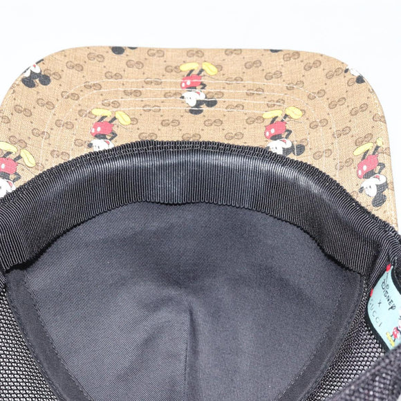 GUCCI Disney Baseballkappe Micro GG Supreme Kappe PVC Beige 602979 Auth 168869A