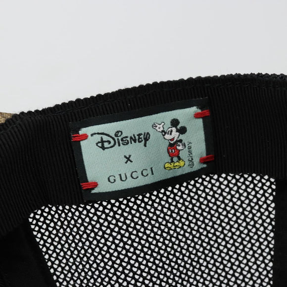 GUCCI Disney Baseballkappe Micro GG Supreme Kappe PVC Beige 602979 Auth 168869A
