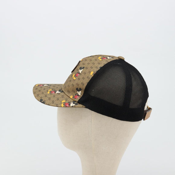 GUCCI Disney Baseballkappe Micro GG Supreme Kappe PVC Beige 602979 Auth 168869A