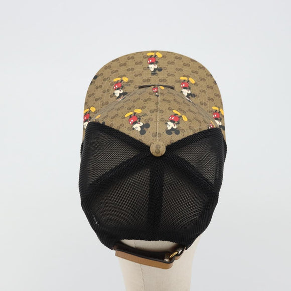 GUCCI Disney Baseballkappe Micro GG Supreme Kappe PVC Beige 602979 Auth 168869A
