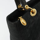 Christian Dior Lady Dior Handtas Zwart Goud Auth 168872-17
