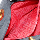 Christian Dior Lady Dior Handtas Zwart Goud Auth 168872-23