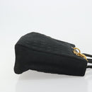 Christian Dior Lady Dior Handtas Zwart Goud Auth 168872-3