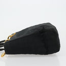 Christian Dior Lady Dior Handtas Zwart Goud Auth 168872-4