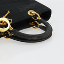 Christian Dior Lady Dior Handtas Zwart Goud Auth 168872-7