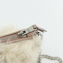 Miu Miu Ketten-Schultertasche Fell Pink Weiß Grün Auth 168873A-9