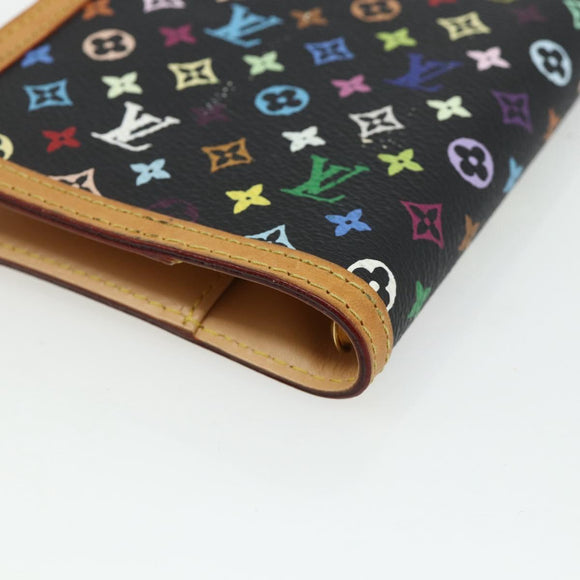 LOUIS VUITTON Multicolor Agenda PM Tagesplaner-Einband Schwarz R20895 Auth 168878A