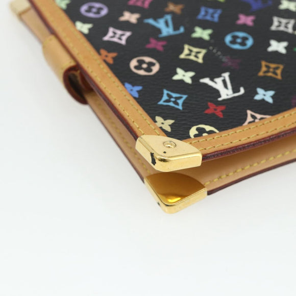 LOUIS VUITTON Multicolor Agenda PM Tagesplaner-Einband Schwarz R20895 Auth 168878A