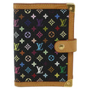 LOUIS VUITTON Multicolor Agenda PM Day Planner Cover Black R20895 Auth 168878A-13