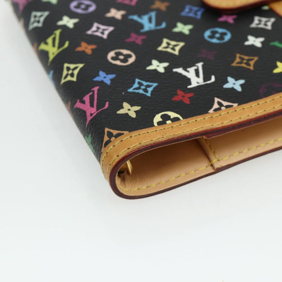 LOUIS VUITTON Multicolor Agenda PM Tagesplaner-Einband Schwarz R20895 Auth 168878A