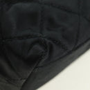 CHANEL Matelasse Chain Shoulder Bag Satin Black Gold CC Auth 168914V-18