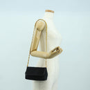 CHANEL Matelasse Chain Shoulder Bag Satin Black Gold CC Auth 168914V-27
