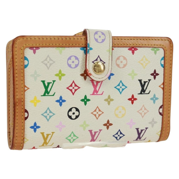 LOUIS VUITTON Multicolor Portefeuille Viennois Bifold White M92987 Auth 168924V