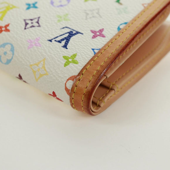 LOUIS VUITTON Multicolor Portefeuille Viennois Bifold White M92987 Auth 168924V