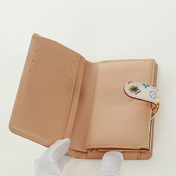 LOUIS VUITTON Multicolor Portefeuille Viennois Bifold White M92987 Auth 168924V