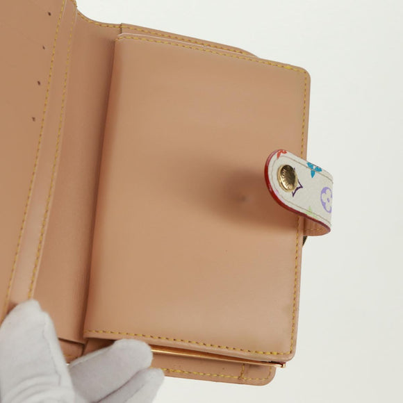 LOUIS VUITTON Multicolor Portefeuille Viennois Bifold White M92987 Auth 168924V