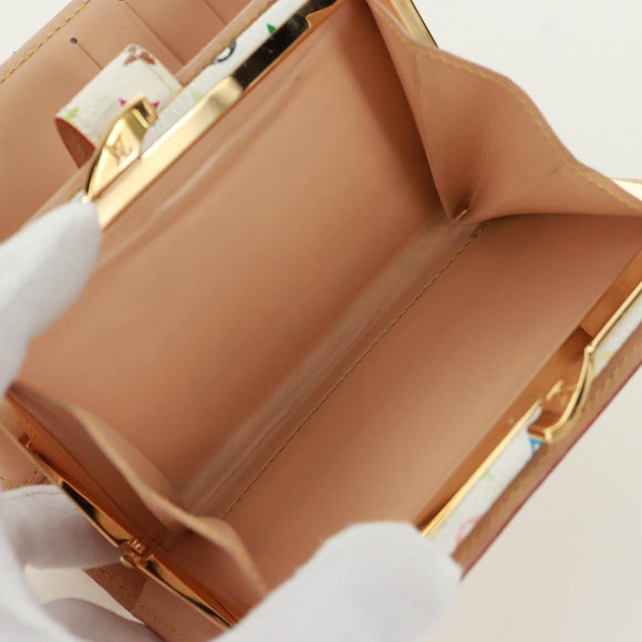 LOUIS VUITTON Multicolor Portefeuille Viennois Bifold White M92987 Auth 168924V