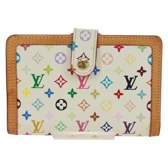 LOUIS VUITTON Multicolor Portefeuille Viennois Bifold White M92987 Auth 168924V