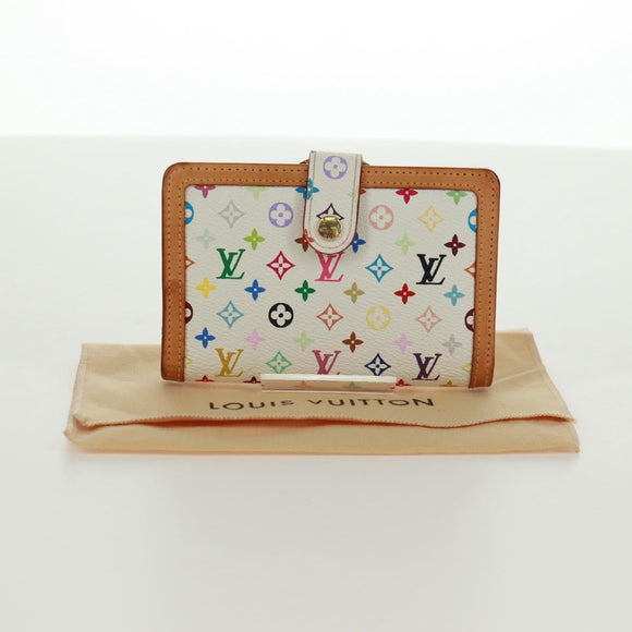 LOUIS VUITTON Multicolor Portefeuille Viennois Bifold White M92987 Auth 168924V