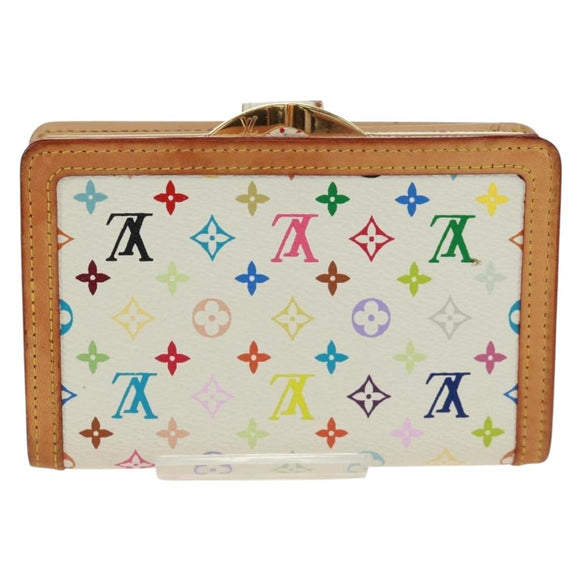 LOUIS VUITTON Multicolor Portefeuille Viennois Bifold White M92987 Auth 168924V