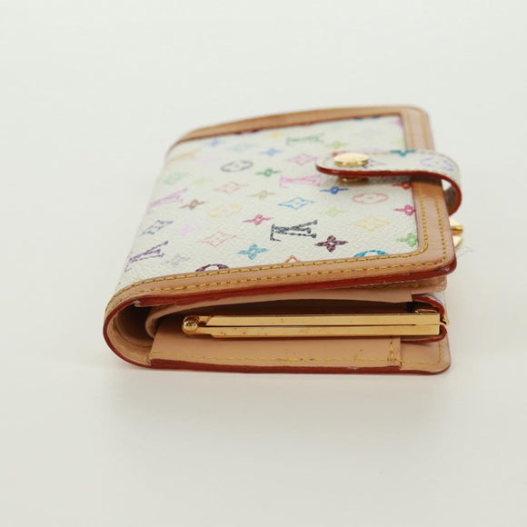 LOUIS VUITTON Multicolor Portefeuille Viennois Bifold White M92987 Auth 168924V