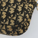 Christian Dior Trotter Canvas Shoulder Bag Navy Gold Auth 168925-15