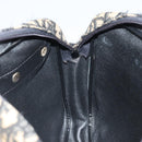 Christian Dior Trotter Canvas Shoulder Bag Navy Gold Auth 168925-19