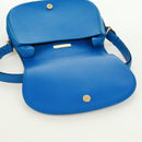 CARTIER Umhängetasche Must Line Leder Blau Gold Auth 168927V-10