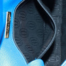 CARTIER Umhängetasche Must Line Leder Blau Gold Auth 168927V-22