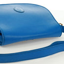 CARTIER Umhängetasche Must Line Leder Blau Gold Auth 168927V-6