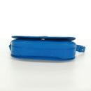 CARTIER Umhängetasche Must Line Leder Blau Gold Auth 168927V-5