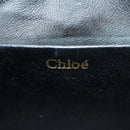 Chloe Chain June Shoulder Bag Leather Black Gold Auth 168935V-16