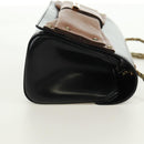 Chloe Chain June Shoulder Bag Leather Black Gold Auth 168935V-5