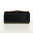 Chloe Chain June Shoulder Bag Leather Black Gold Auth 168935V-9