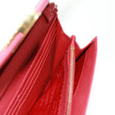 PRADA Chain Shoulder wallet Shoulder Bag Safiano leather Red Gold Auth 168938V-28