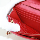 PRADA Chain Shoulder wallet Shoulder Bag Safiano leather Red Gold Auth 168938V-29