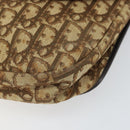 Christian Dior Trotter Canvas Shoulder Bag Brown Gold Auth 168939-10