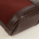 HERMES Garden File PM Tote Bag Canvas 2way Brown Auth 168940SAV-12