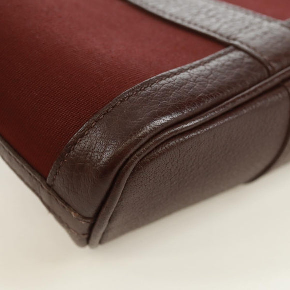 HERMES Garden File PM Tote Bag Canvas 2way Brown Auth 168940SAV