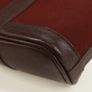 HERMES Garden File PM Tote Bag Canvas 2way Brown Auth 168940SAV-15