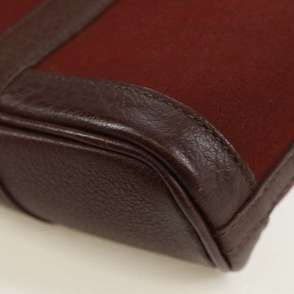 HERMES Garden File PM Tote Bag Canvas 2way Brown Auth 168940SAV