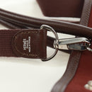 HERMES Garden File PM Tote Bag Canvas 2way Brown Auth 168940SAV-17